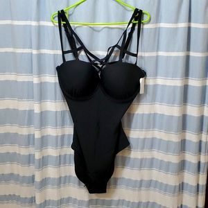 Black strap swimsuit